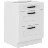 Szafka kuchenna dolna 60 cm LUNA 60D 3S BB WHWH mat