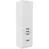 Szafka kuchenna dolna LUNA 60 cm słupek 60DKS 210 3S 1F WHWH mat