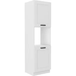Szafka kuchenna dolna na piekarnik 60 cm słupek LUNA 60DP 210 2F WHWH mat