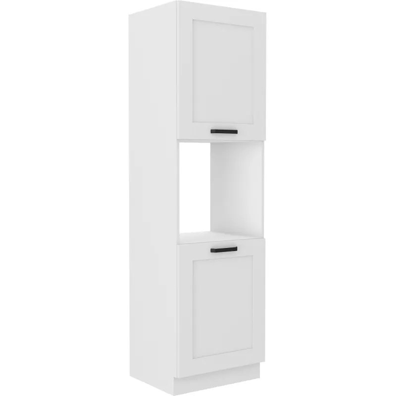Szafka kuchenna dolna na piekarnik 60 cm słupek LUNA 60DP 210 2F WHWH mat