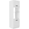 Szafka kuchenna dolna na piekarnik i mikrofalę 60 cm słupek LUNA 60DPM 210 2F WHWH mat