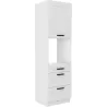 Szafka kuchenna dolna na piekarnik 60 cm słupek LUNA 60DPS 210 3S 1F WHWH mat