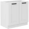 Szafka kuchenna dolna LUNA 80D 2F BB WHWH mat