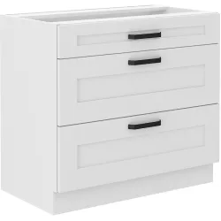 Szafka kuchenna dolna LUNA 80D 3S BB WHWH mat