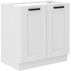 Szafka kuchenna pod zlew 80 cm biała LUNA 80ZL 2F BB WHWH
