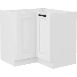 Szafka kuchenna dolna narożna LUNA 89x89DN 1F BB WHWH mat