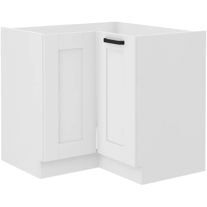 Szafka kuchenna dolna narożna LUNA 89x89DN 1F BB WHWH mat