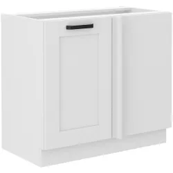 Szafka kuchenna dolna narożna dostawna 105 cm LUNA 105DN 1F BB WHWH mat
