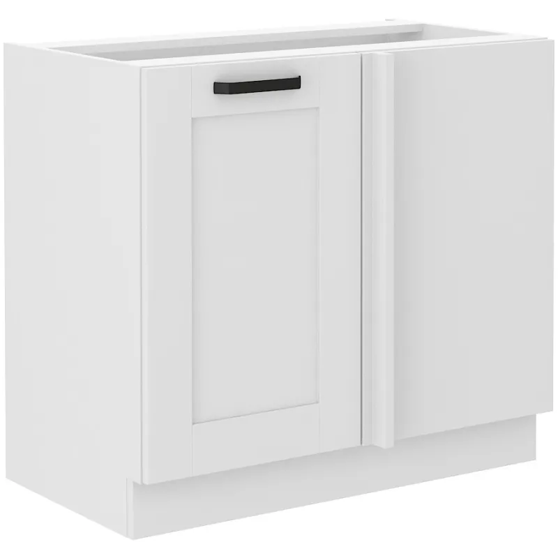 Szafka kuchenna dolna narożna dostawna 105 cm LUNA 105DN 1F BB WHWH mat