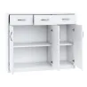 Komoda z szufladami i dzwiami biała JULCIA 35x110cm