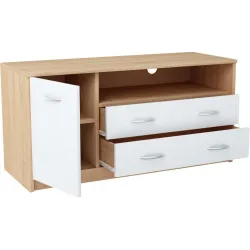 Nowoczesna Komoda RTV biała sonoma JULCIA 41x110cm