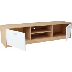Nowoczesna Komoda RTV biała sonoma JULCIA 41x160cm