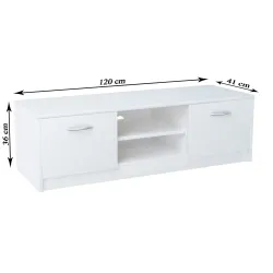 Nowoczesna Komoda RTV biała JULCIA 41x120cm