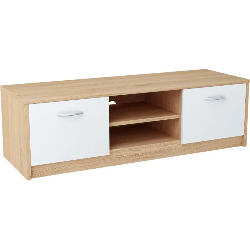Nowoczesna Komoda RTV biała sonoma JULCIA 41x120cm