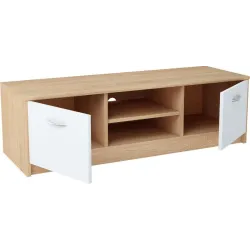 Nowoczesna Komoda RTV biała sonoma JULCIA 41x120cm