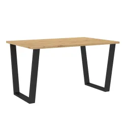 Stół masywny na metalowych nogach Cezar 138x67 dąb artisan