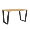 Stół masywny na metalowych nogach Cezar 138x90 dąb artisan