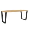 Stół masywny na metalowych nogach Cezar 185x90 dąb artisan
