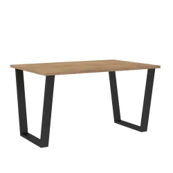 Stół masywny na metalowych nogach Cezar 138x90 dąb lancelot