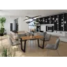 Stół masywny na metalowych nogach Cezar 185x90 dąb lancelot