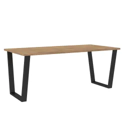 Stół masywny na metalowych nogach Cezar 185x90 dąb lancelot