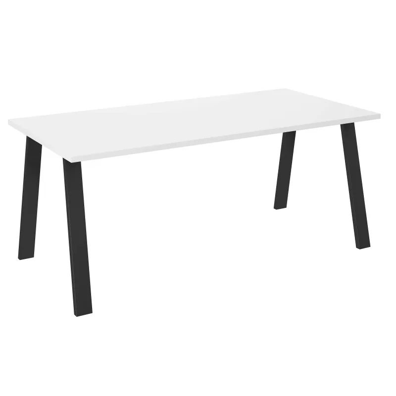 Stół masywny na metalowych nogach Kleo 185x90 biały