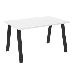 Stół masywny na metalowych nogach Kleo 138x90 biały