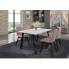 Stół masywny na metalowych nogach Kleo 138x90 biały