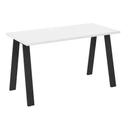 Stół masywny na metalowych nogach Kleo 138x67 biały