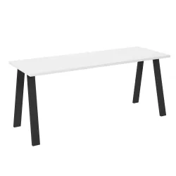 Stół masywny na metalowych nogach Kleo 185x67 biały