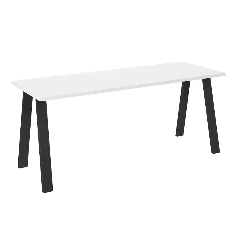 Stół masywny na metalowych nogach Kleo 185x67 biały