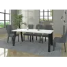 Stół masywny na metalowych nogach Kleo 185x67 biały