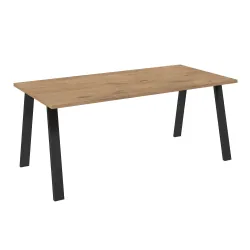 Stół masywny na metalowych nogach Kleo 185x90 dąb lancelot