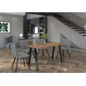 Stół masywny na metalowych nogach Kleo 185x67 dąb lancelot