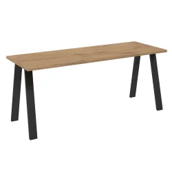 Stół masywny na metalowych nogach Kleo 185x67 dąb lancelot
