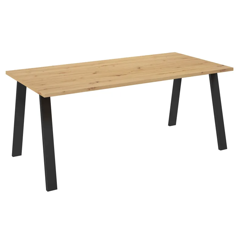 Stół masywny na metalowych nogach Kleo 185x90 dąb artisan