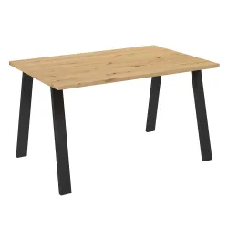 Stół masywny na metalowych nogach Kleo 138x90 dąb artisan