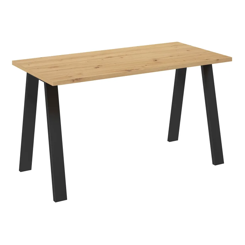 Stół masywny na metalowych nogach Kleo 138x67 dąb artisan