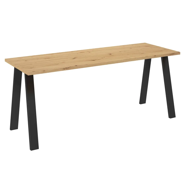 Stół masywny na metalowych nogach Kleo 185x67 dąb artisan