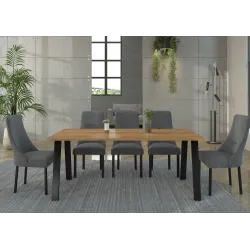 Stół masywny na metalowych nogach Kleo 185x67 dąb artisan