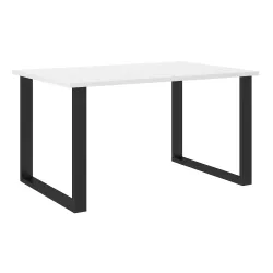 Stół masywny na metalowych nogach Imperial 138x90 biały