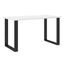Stół masywny na metalowych nogach Imperial 138x67 biały