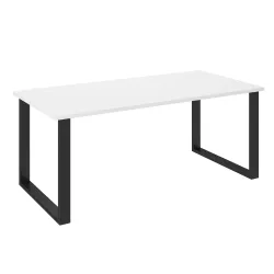Stół masywny na metalowych nogach Imperial 185x90 biały