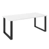 Stół masywny na metalowych nogach Imperial 185x90 biały