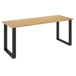Stół masywny na metalowych nogach Imperial 185x67 dąb artisan