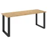 Stół masywny na metalowych nogach Imperial 185x67 dąb artisan