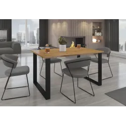 Stół masywny na metalowych nogach Imperial 185x67 dąb artisan