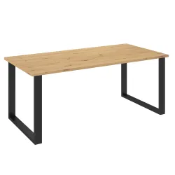 Stół masywny na metalowych nogach Imperial 185x90 dąb artisan