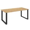 Stół masywny na metalowych nogach Imperial 185x90 dąb artisan