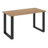 Stół masywny na metalowych nogach Imperial 138x67 dąb lancelot